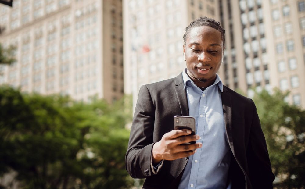 A professional checking payments on the emonie app